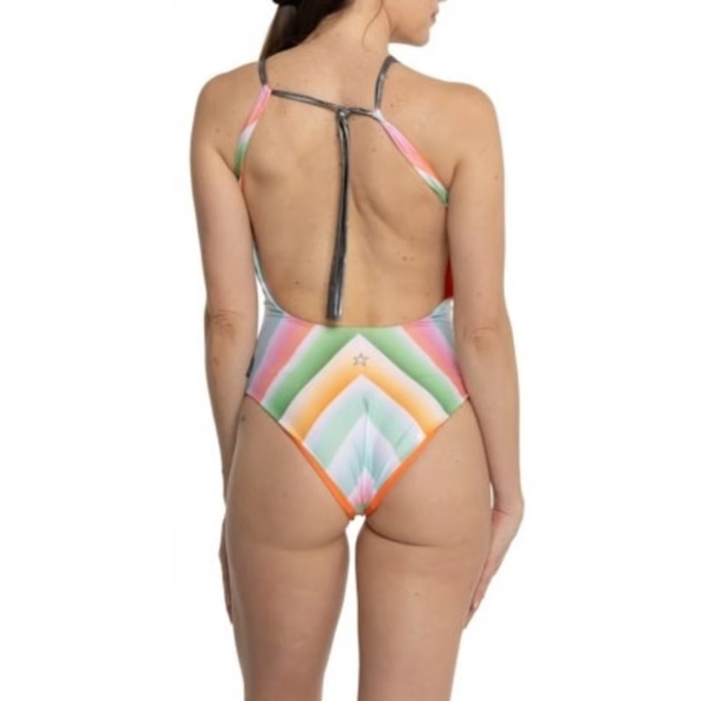 PERFECT MOMENT Serpentine Reversible One-piece Swimsuit Sz L - Picture 3 of 9